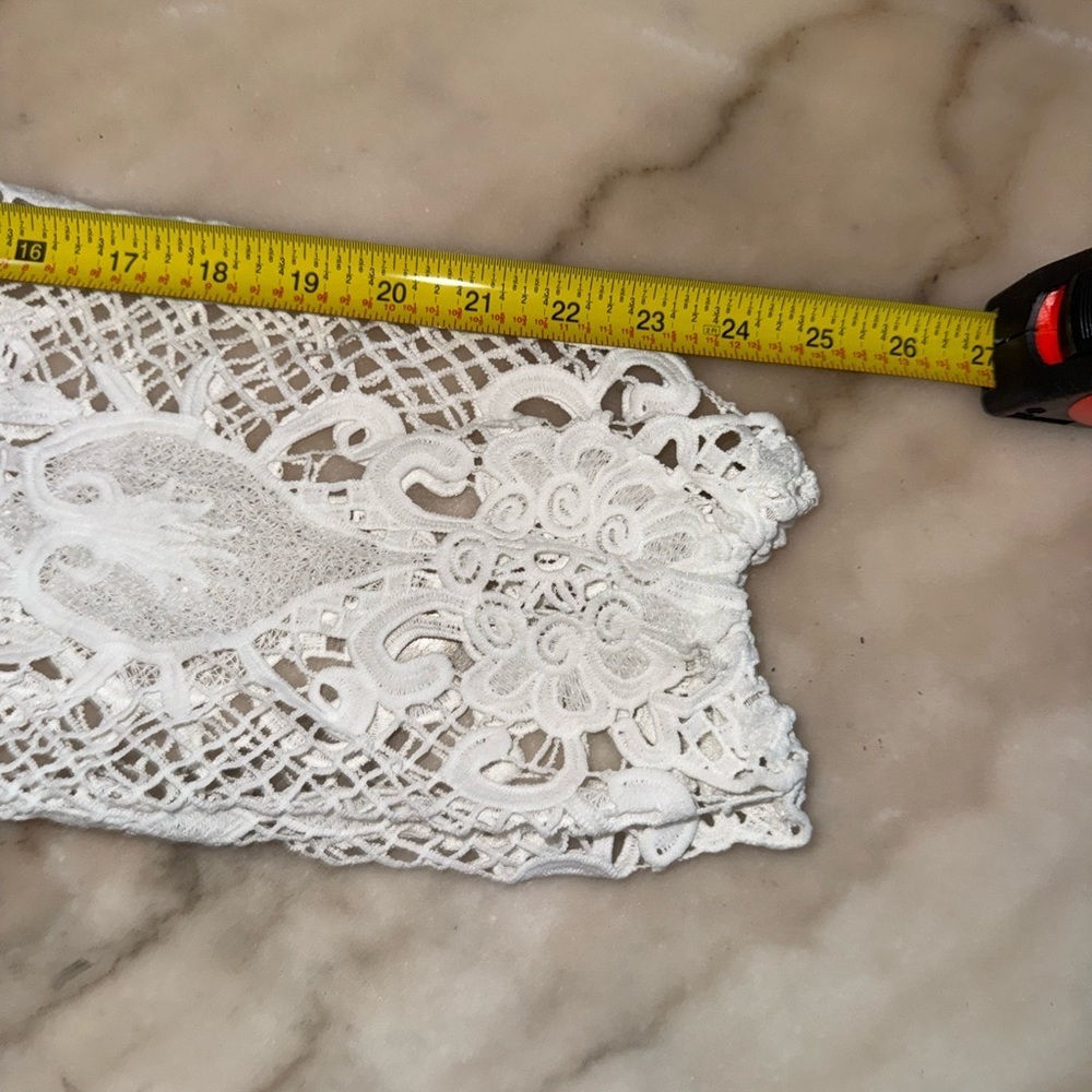 NWT Vici Collection Nordstrom White Crochet Lace Long Sleeve Sheath Dress Large - Picture 13 of 15